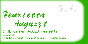 henrietta auguszt business card